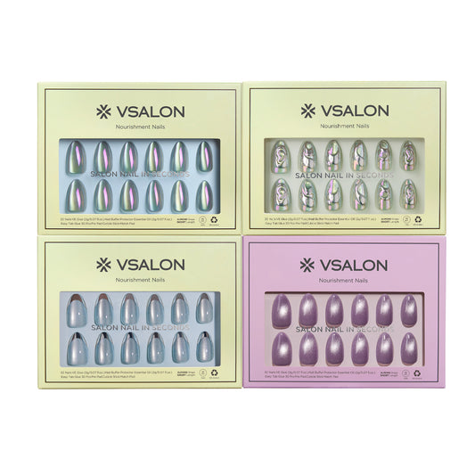 Starlit Romance Set: 4 Nail Sets + Tools Included