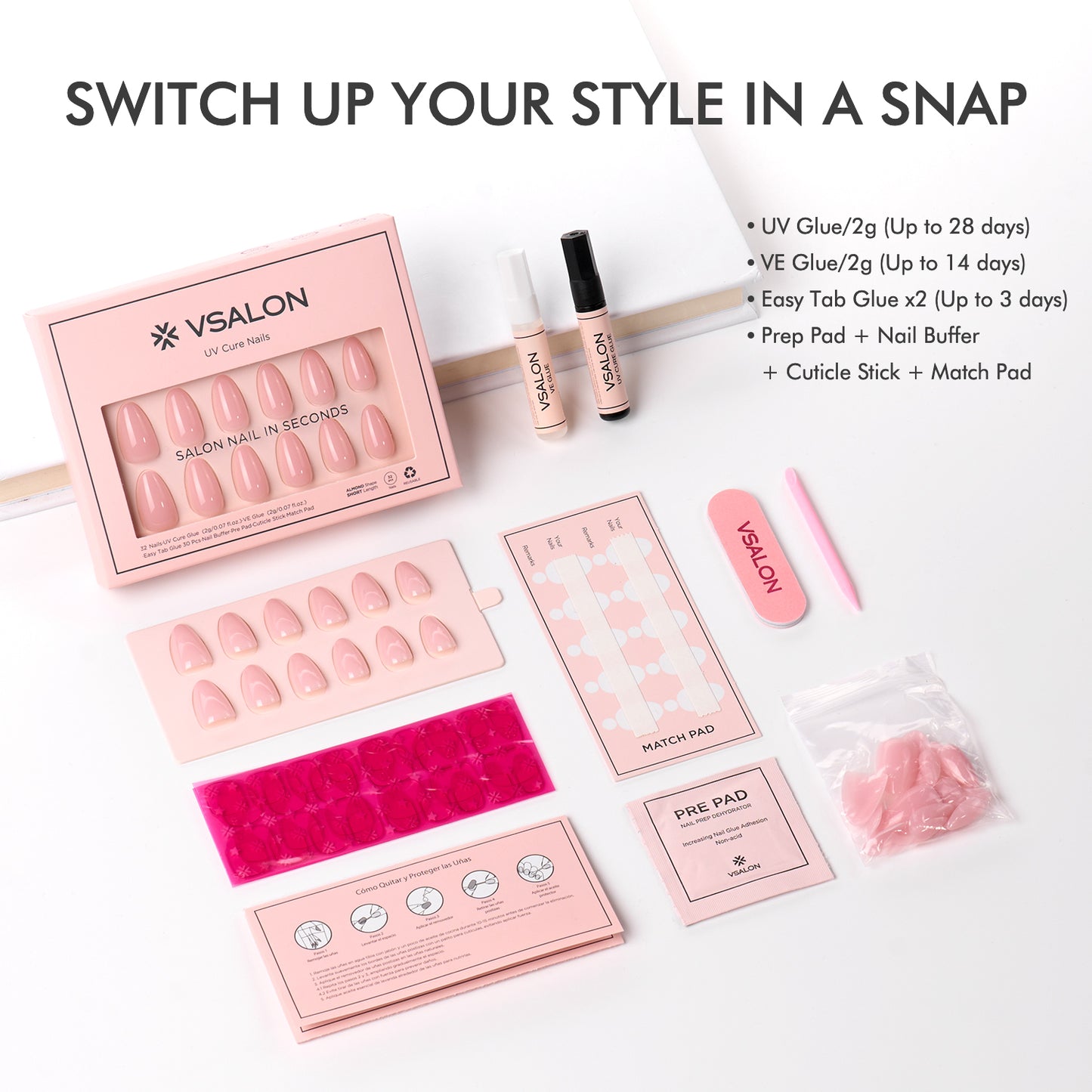 BTS Glam Lucky Bag: Mixed and Matched Nails+Remover+Cuticle Oil+LAMP
