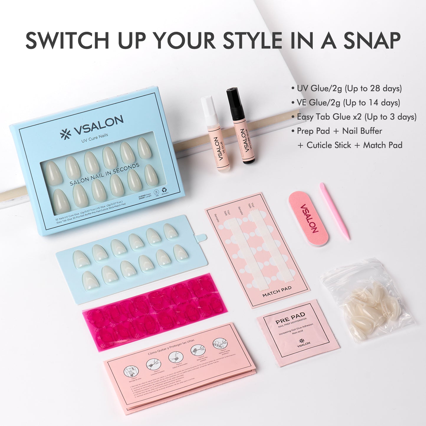 BTS Glam Lucky Bag: Mixed and Matched Nails+Remover+Cuticle Oil+LAMP