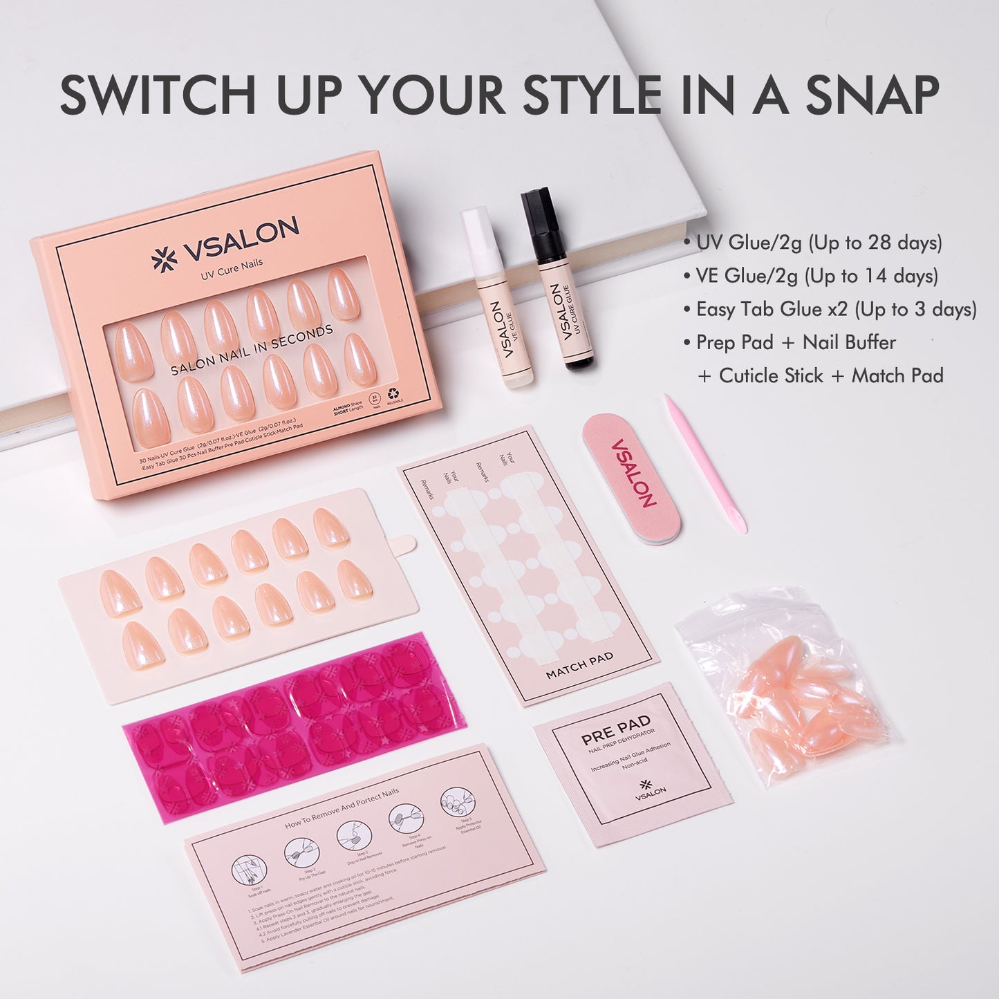 BTS Glam Lucky Bag: Mixed and Matched Nails+Remover+Cuticle Oil+LAMP