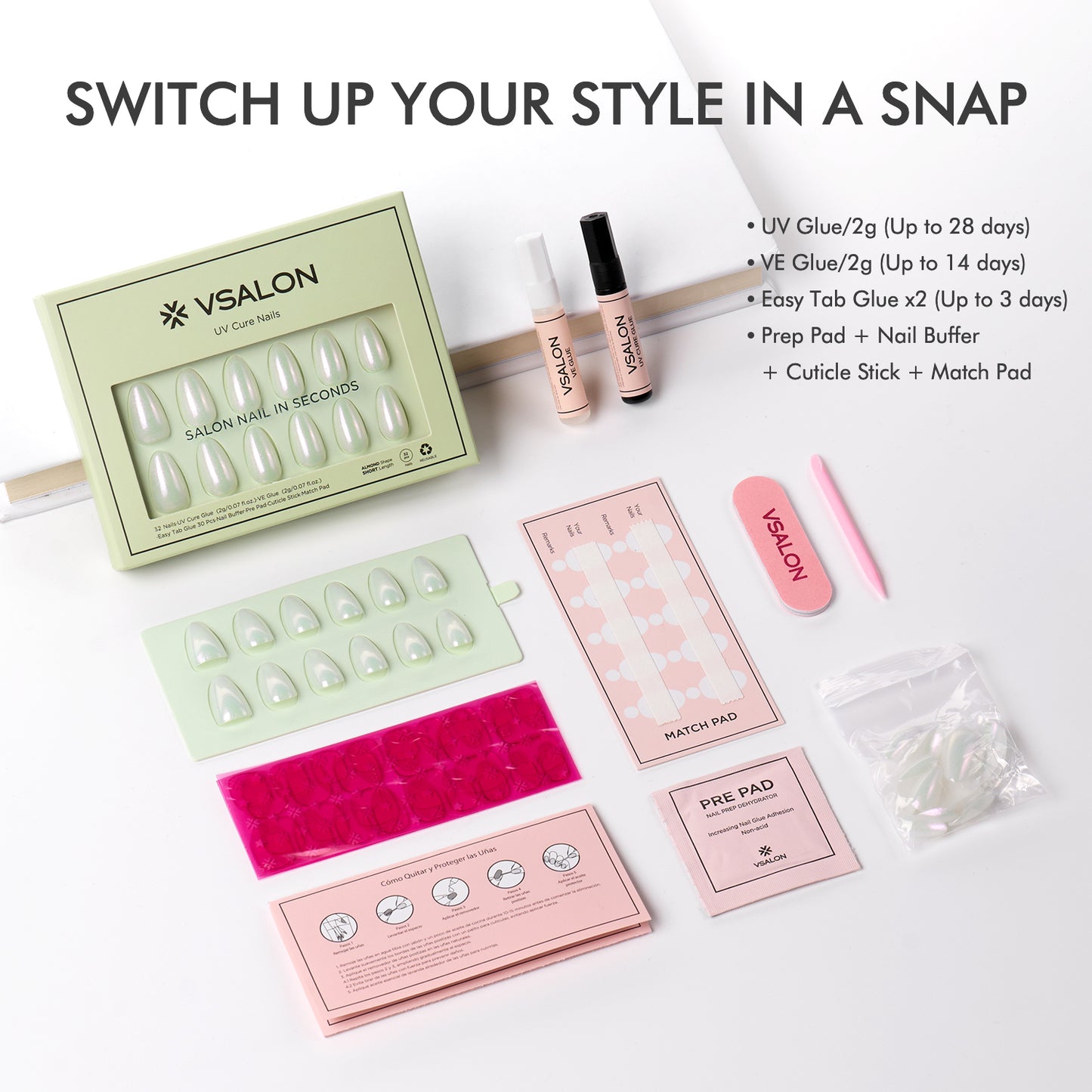 BTS Glam Lucky Bag: Mixed and Matched Nails+Remover+Cuticle Oil+LAMP