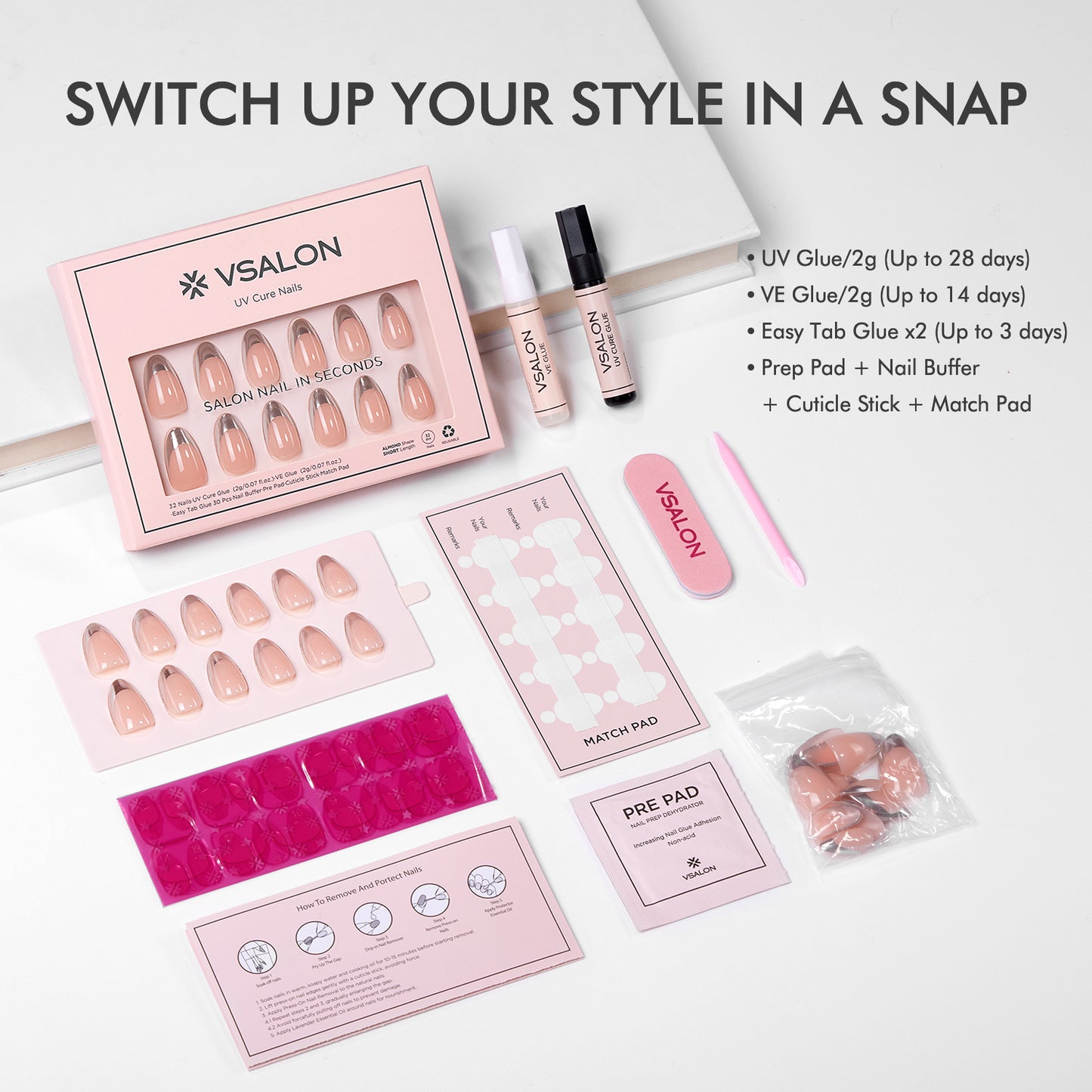 BTS Glam Lucky Bag: Mixed and Matched Nails+Remover+Cuticle Oil+LAMP