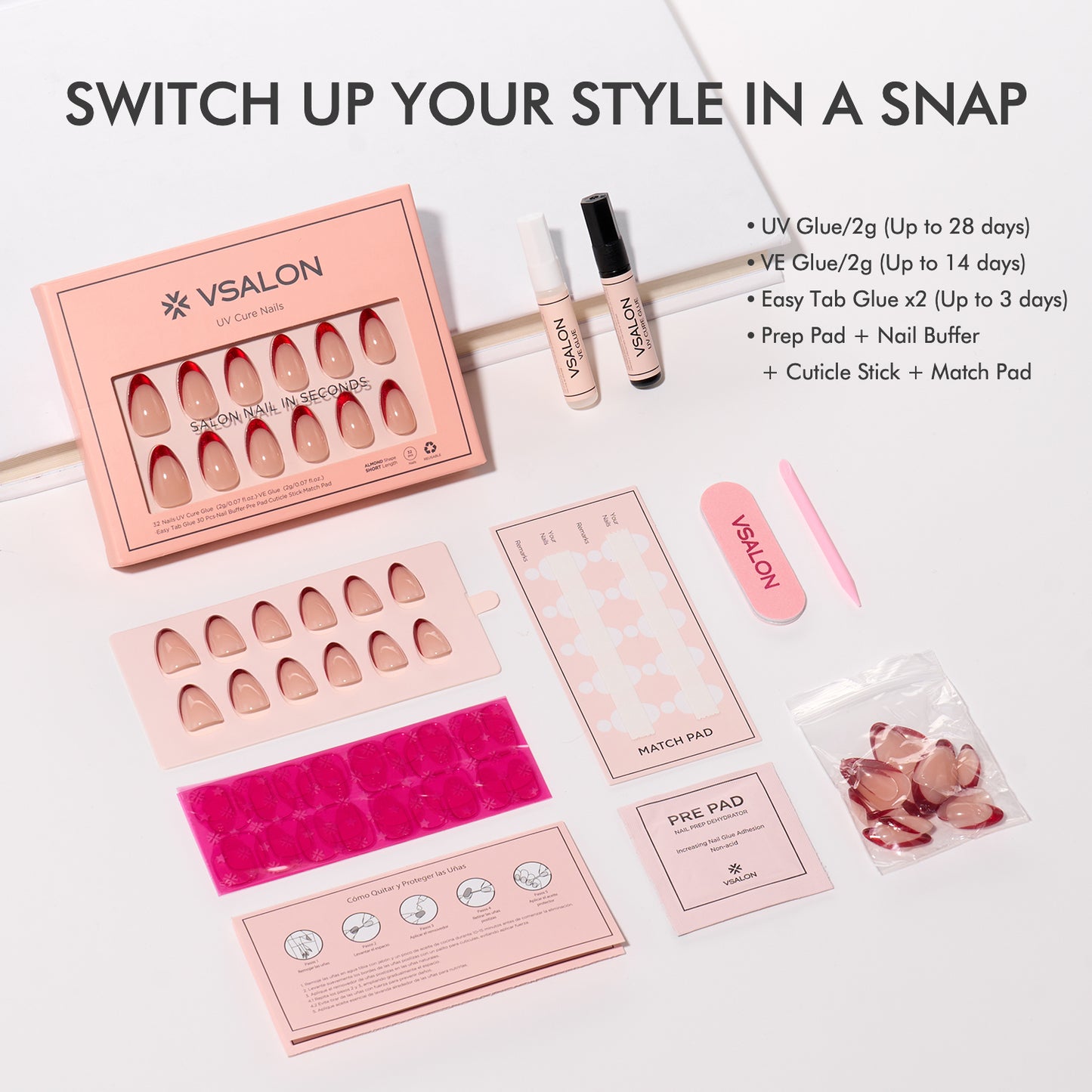 BTS Glam Lucky Bag: Mixed and Matched Nails+Remover+Cuticle Oil+LAMP