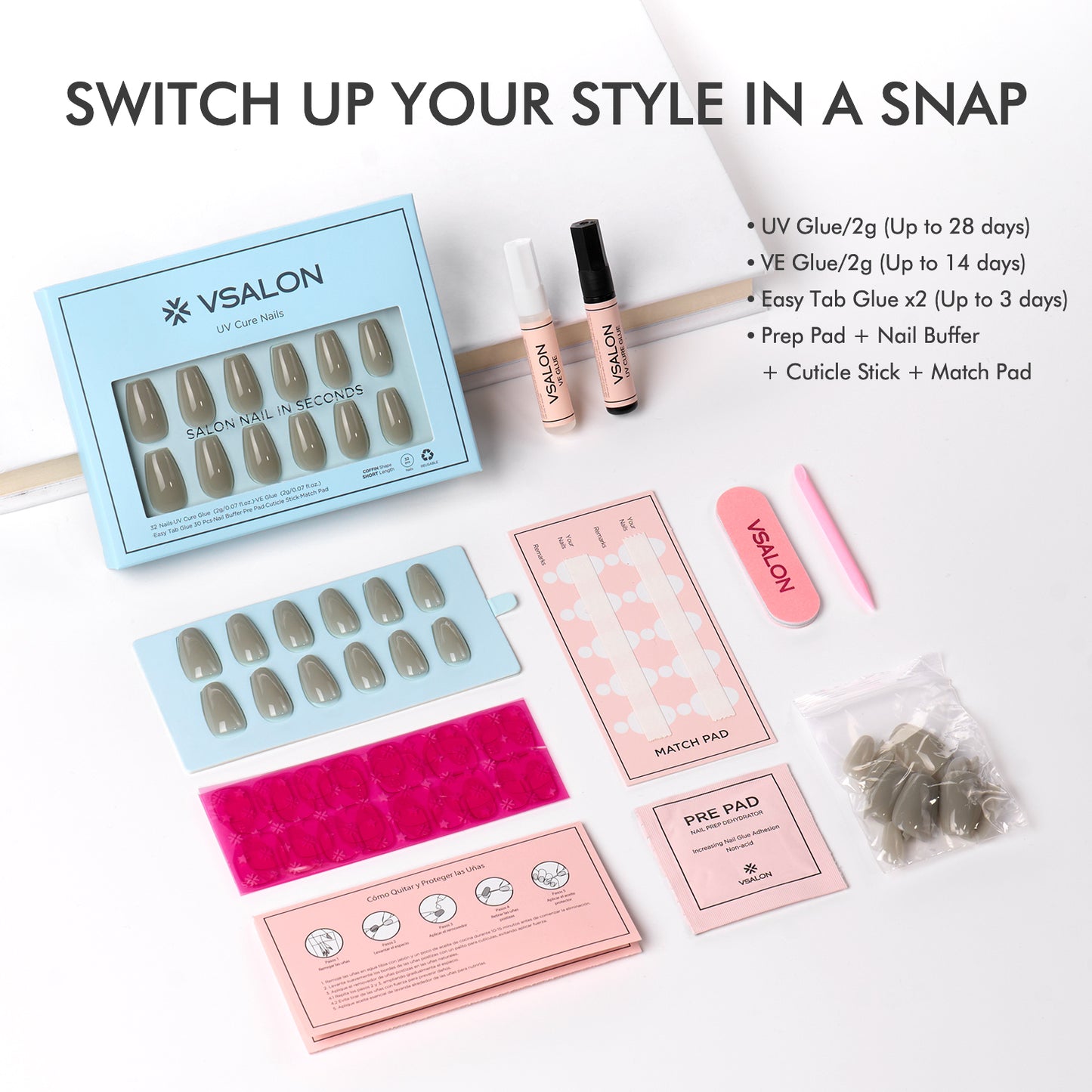 Mega Lucky Bag 2025: Mixed and Matched Nails w/ KITS: 7–9 Sets