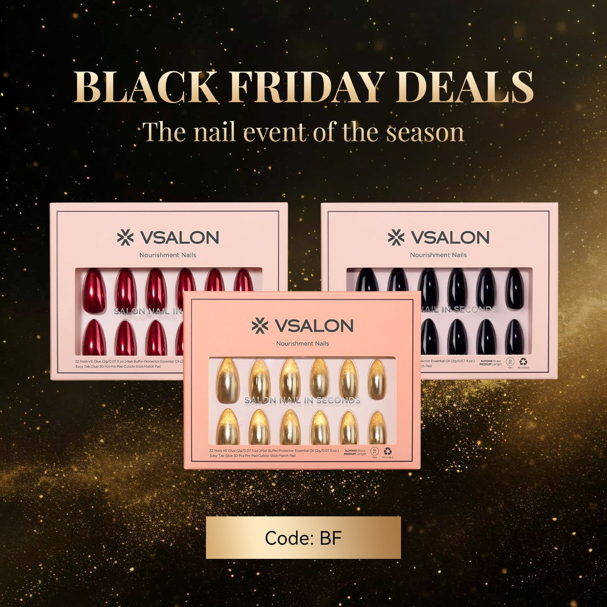 Black Friday Press-On Nails: Holiday Styles to Shop at VSALON