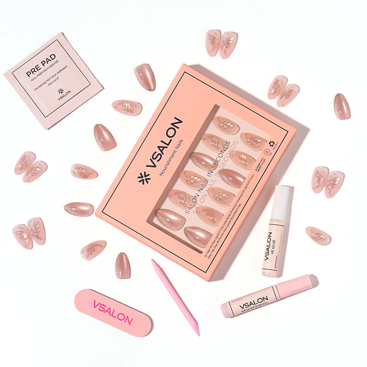 Butterfly Press-On Nails for Spring & Summer: Fairy, Light & Wearable Styles