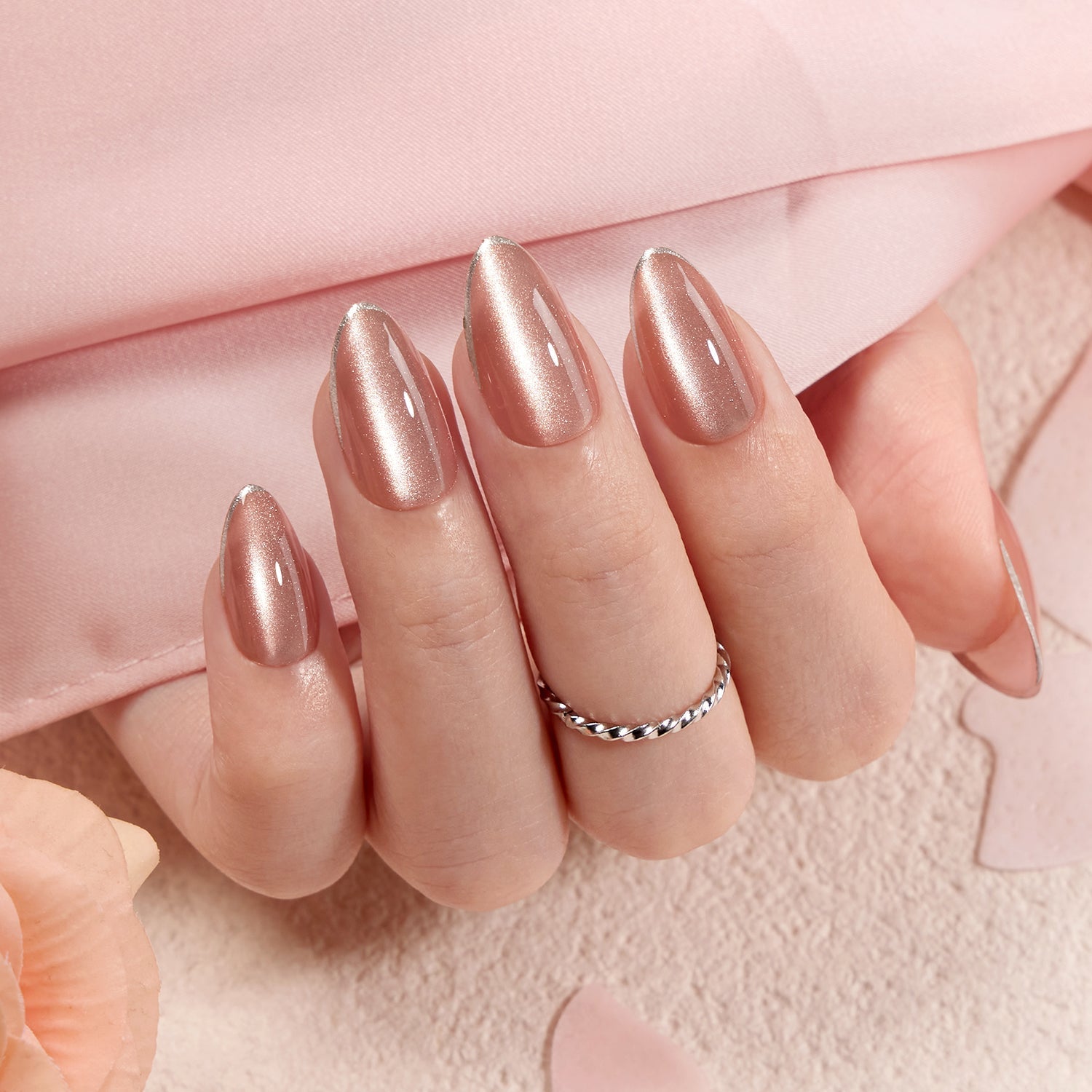 Office-Friendly Nude Pink Press-On Nails