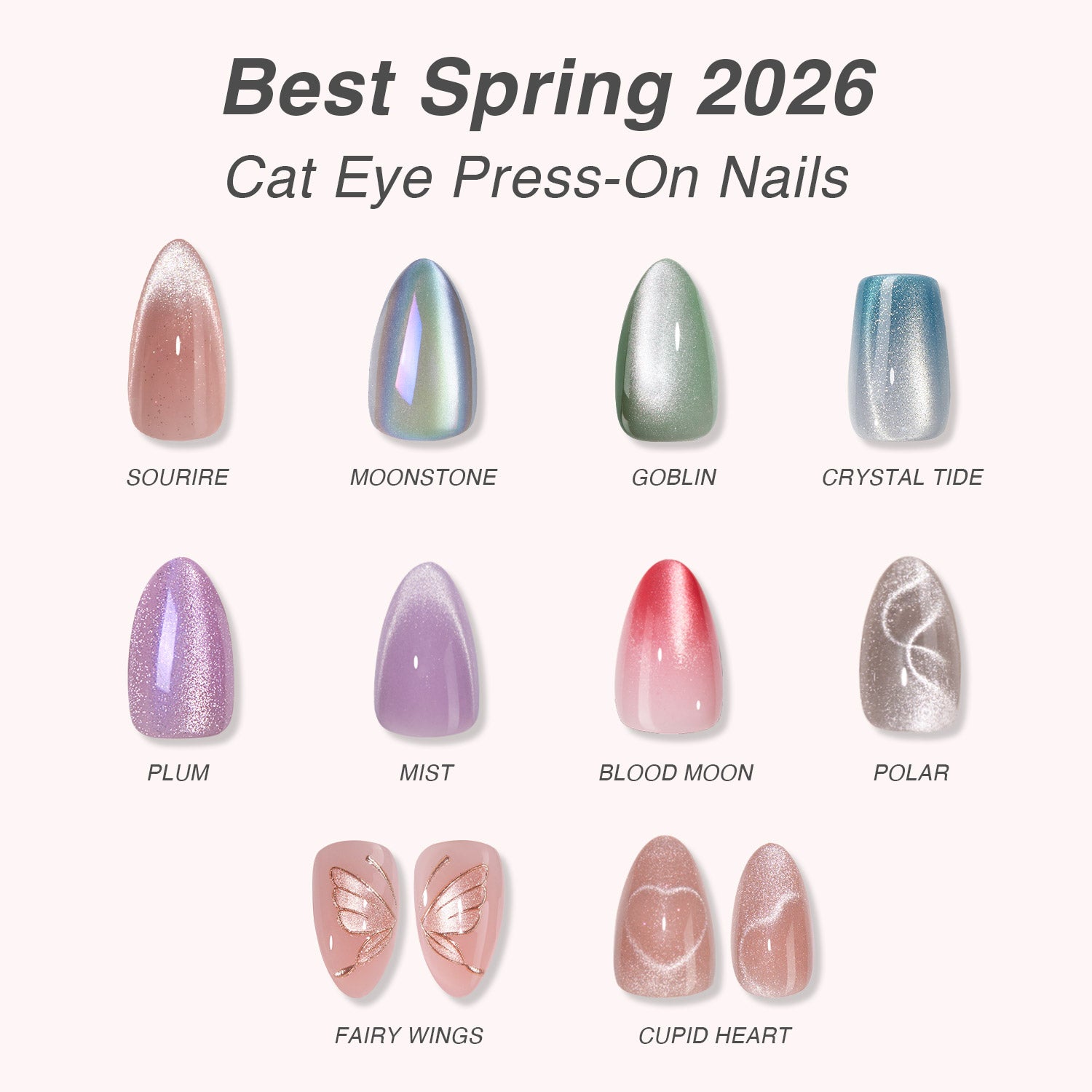 🌸 Spring 2026 Cat Eye Nails: Best Soft Glow & Pastel Magnetic Trends
