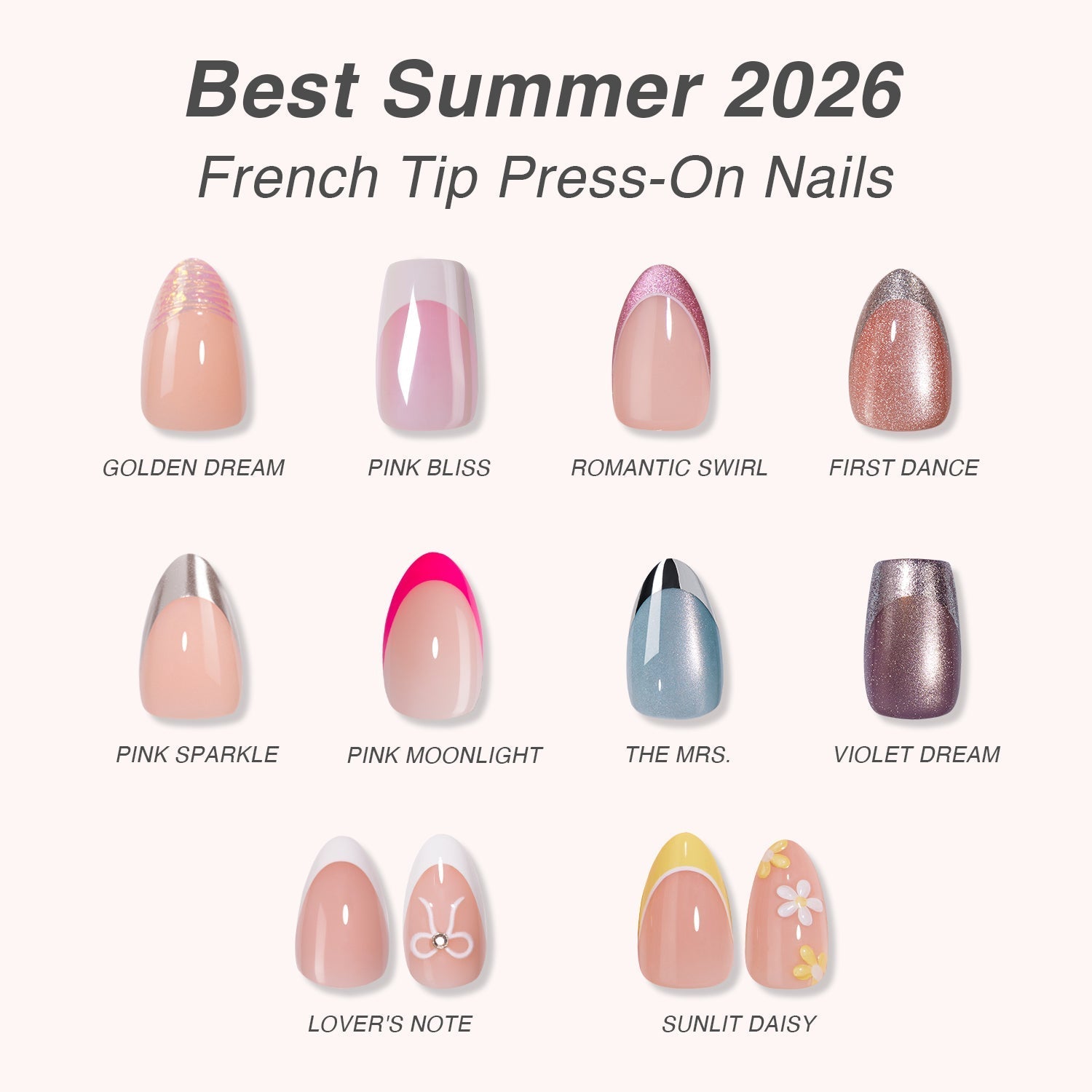 Best Summer 2026 French Tip Press-On Nails: Chic Designs for Every Summer Mood
