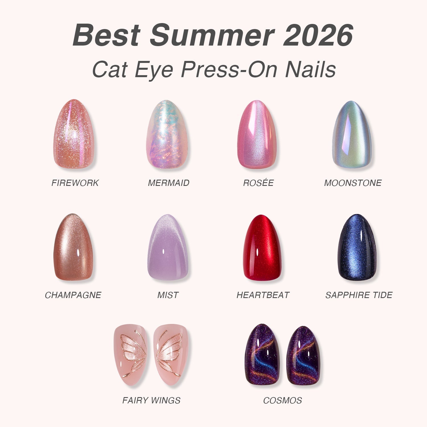 ☀️ Summer 2026 Cat Eye Nails: Best Glossy Glow & Magnetic Nail Trends