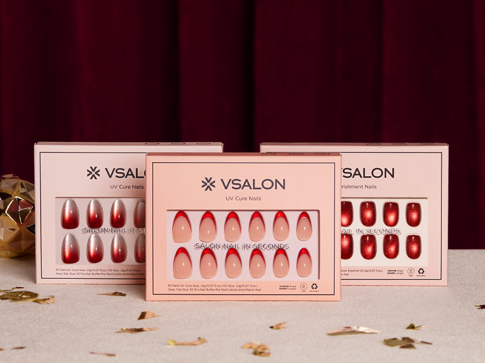 New Year Nail Ideas: Red, Glitter, and Statement Press-On Nails