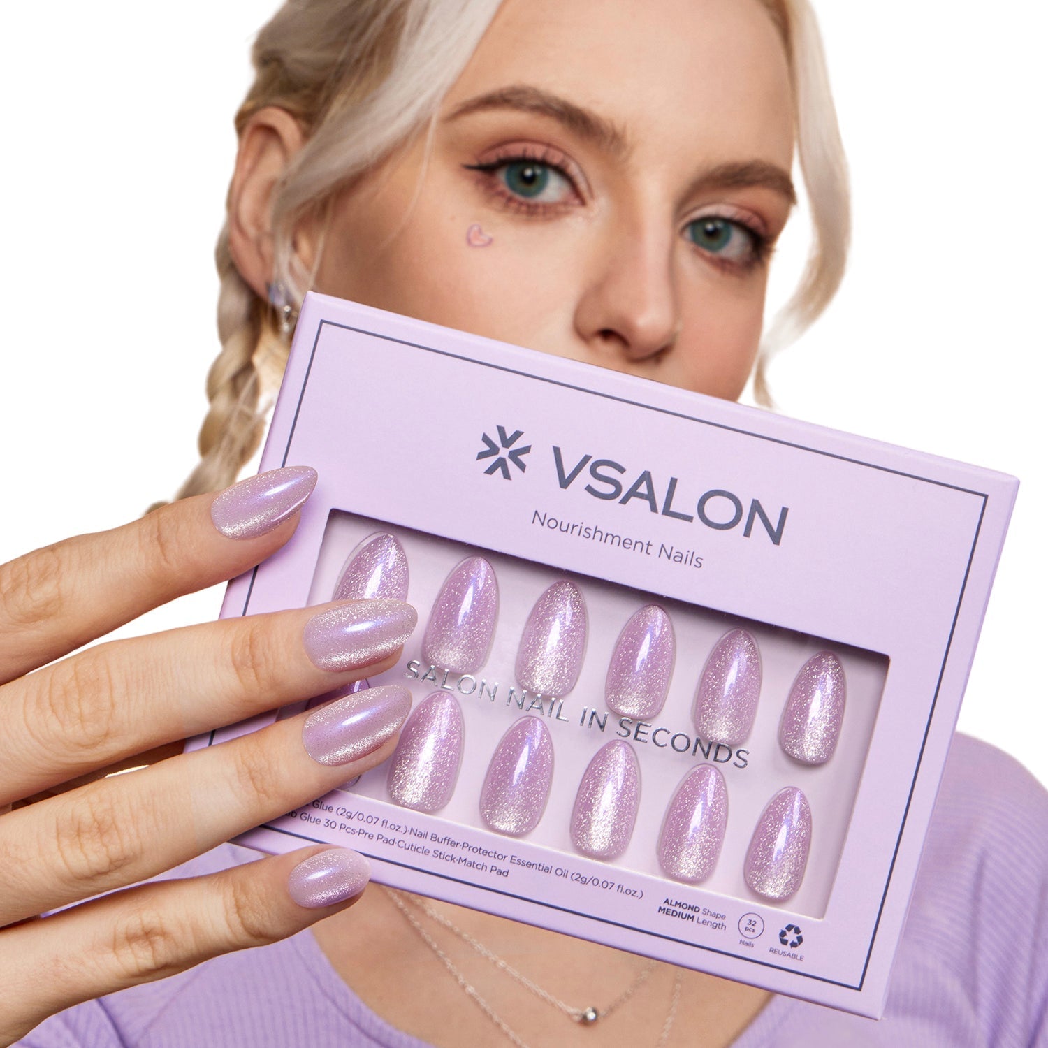 Lavender & Light Purple Press-On Nails Trend for Spring 2026