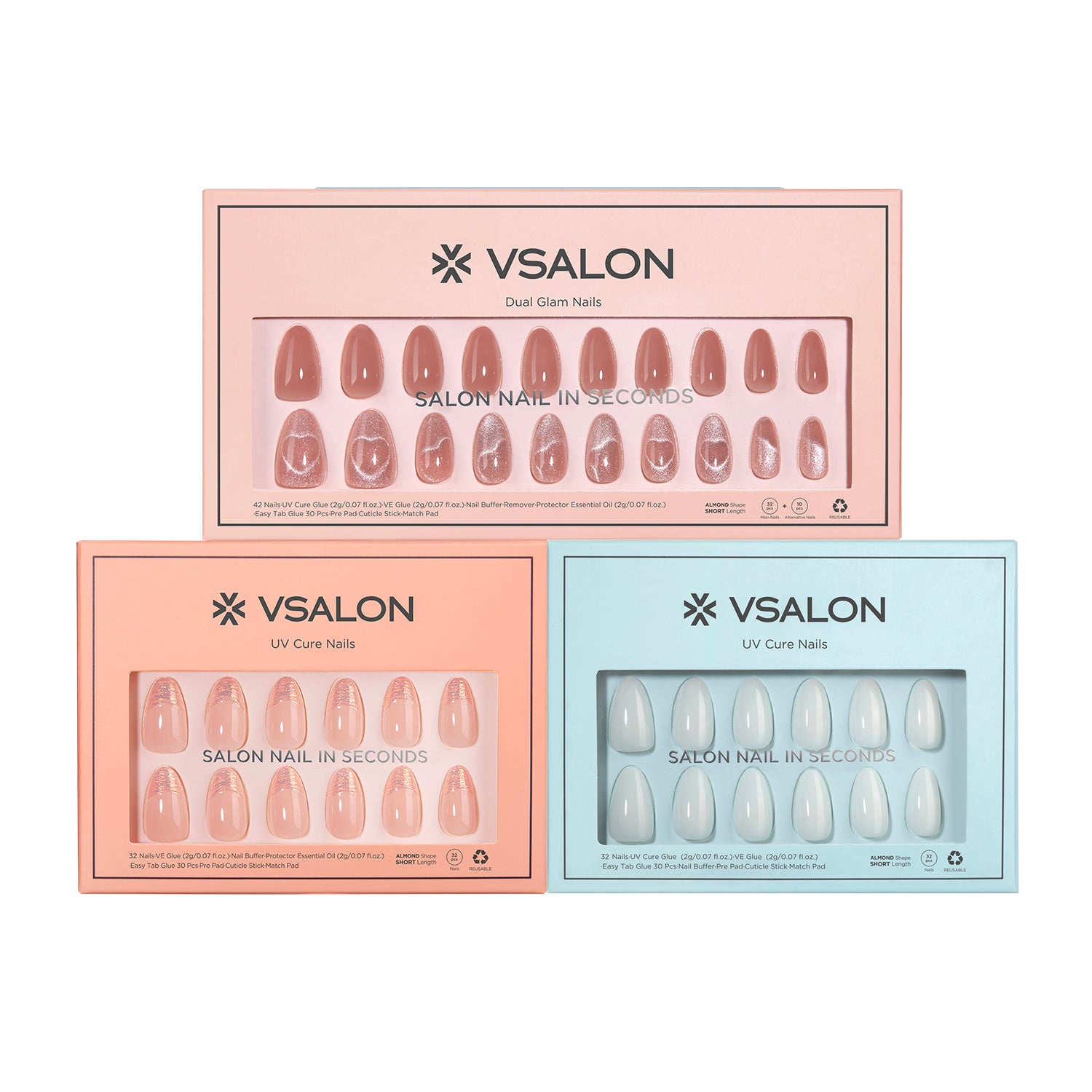 Blossom & Glow Mystery Set: 3 Nail Sets + Tools Included