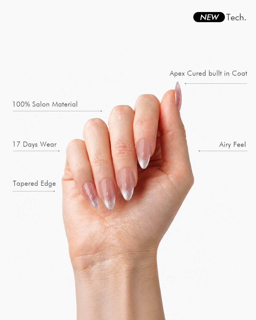 Sourire almond press on nails with elegant glossy finish for everyday and special occasions