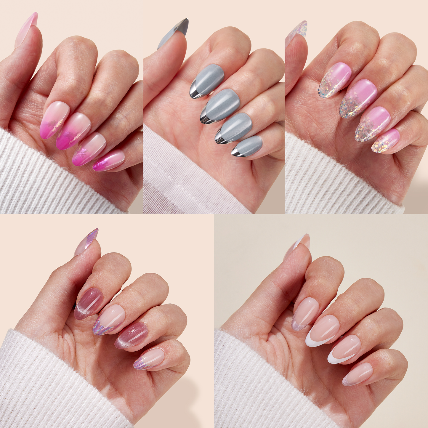 حقيبة Nail Wonderland: مع 5 أظافر + مجموعة تجريبية مجانية 