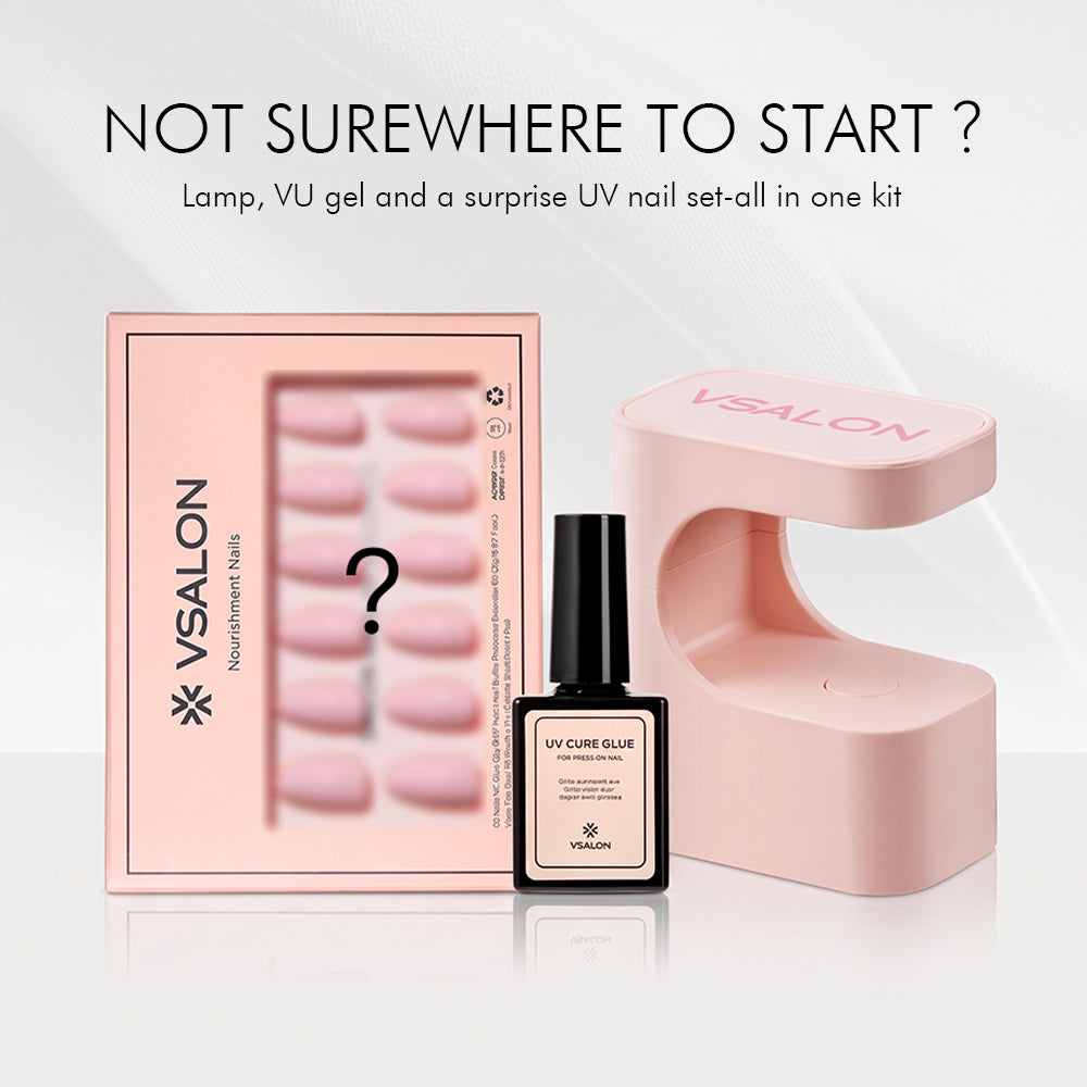 Surprise UV Starter Kit – Lamp, UV Glue & Mystery Nails