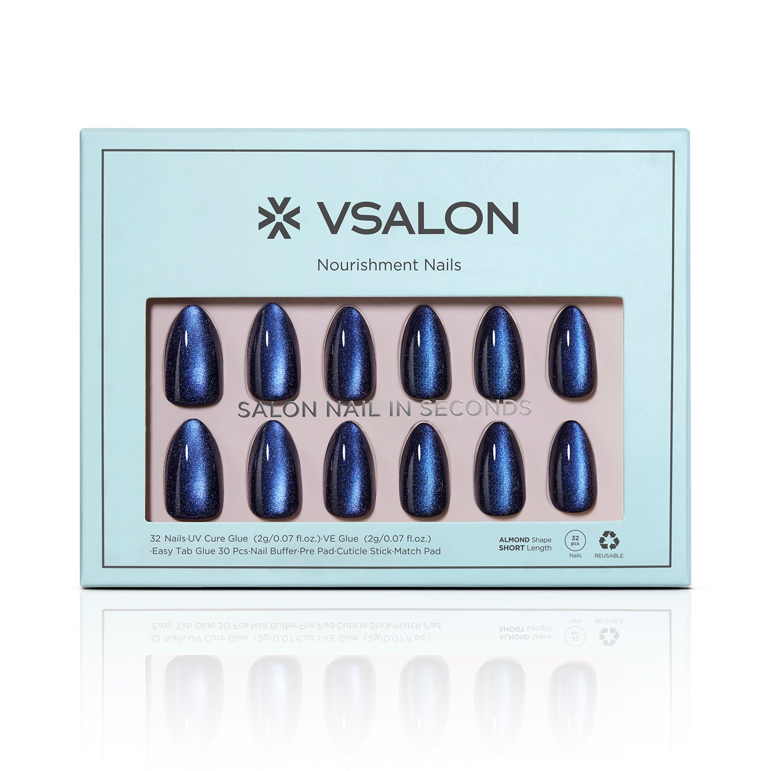 VSALON Warm Winter Wishes Nail Bundle – gift-ready winter nail box with 4–6 sets.