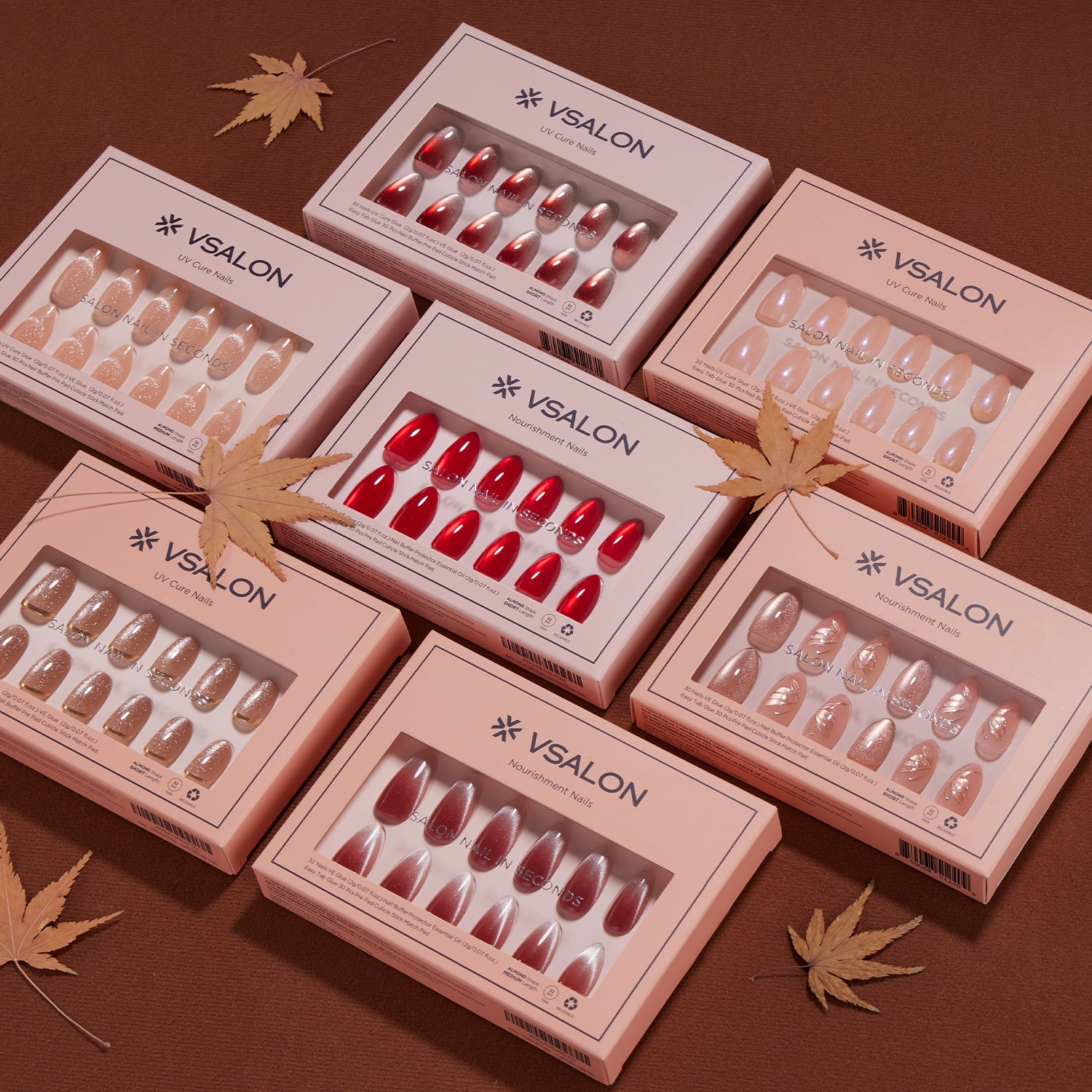 Press On Nails Cozy Holiday Bundle – easy to apply, salon-quality, lasts 25+ days