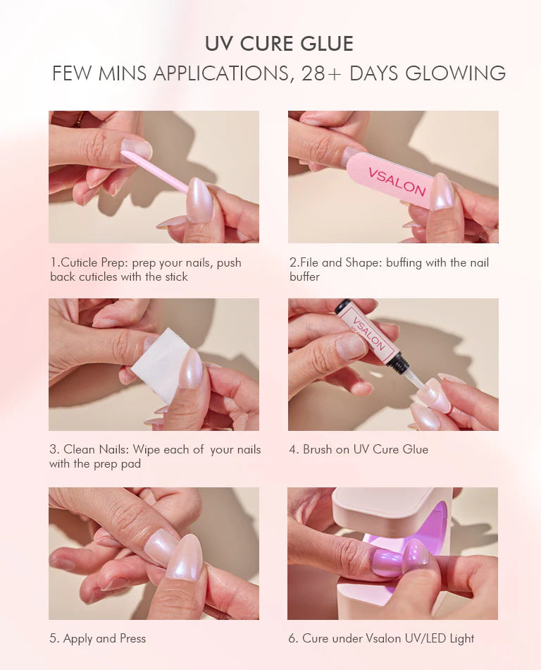 VSALON UV Glue for Press On Nails