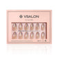 VSALON UV Cure Nails Autumn Gold Cat Eye Short Almond Press On Nails - easy to apply, salon-quality, lasts 25+ days.