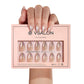 VSALON UV Cure Nails Autumn Gold Cat Eye Short Almond Press On Nails - durable, easy to apply at home.