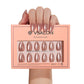 VSALON Nourishment Champagne Glaze pink Short Almond Press On Nails - durable, easy to apply at home.