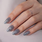 VSALON Dual Glam Nails Charming Blossoms Solid Color Short Almond Press On Nails - elegant look worn on hands