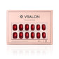 VSALON Nourishment Cider Red Cat Eye Short Square Press On Nails - easy to apply, salon-quality, lasts 25+ days.