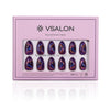 VSALON Nourishment Cosmos Purple Short Almond Press On Nails - easy to apply, salon-quality, lasts 25+ days.