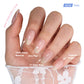 VSALON UV Cure Nails Golden Dream Nude Pink Ombre French Tips Short Almond Press On Nails - salon-quality finish and perfect shine.