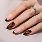 VSALON Nourishment Nails Leopard Luxe Brown Medium Almond Press On Nails - perfect for daily wear or office style.