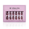 VSALON Nourishment Nails “Mocha Marble”Marble Short Almond Press On Nails – easy to apply, salon-quality, lasts 25+ days.