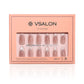 VSALON UV Cure Nails Sourire pink Cat Eye Short Almond Press On Nails - easy to apply, salon-quality, lasts 25+ days.
