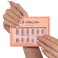 VSALON UV Cure Nails Sourire pink Cat Eye Short Almond Press On Nails - salon-quality, long-lasting.