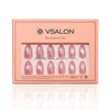 VSALON Nourishment Tippie Firework pink Cat Eye Short Almond Press On Nails - salon-quality, long-lasting.