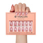VSALON Nourishment Tippie Firework pink Cat Eye Short Almond Press On Nails - salon-quality, long-lasting.