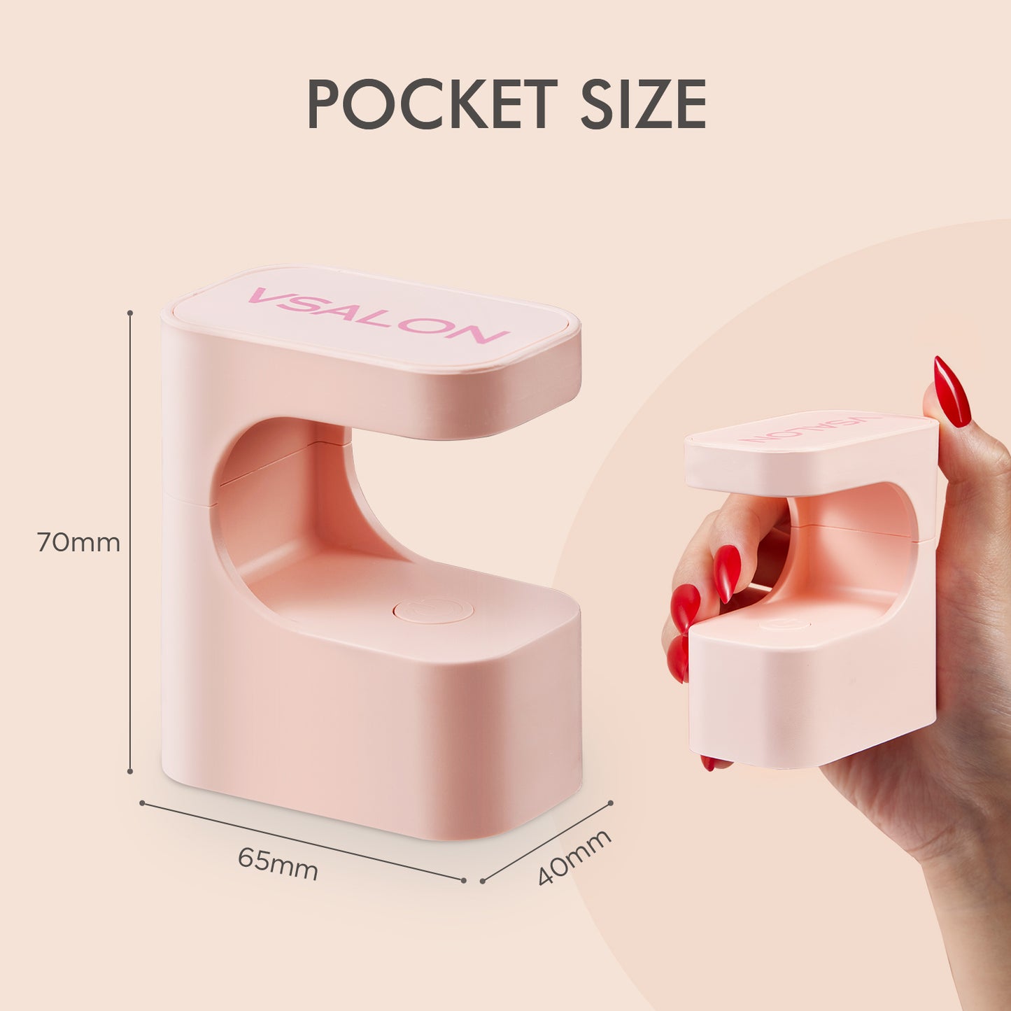VSALON UV LED nail lamp specifications and dimensions