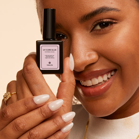 VSALON UV Cure Glue – professional strong hold adhesive for reusable press on nails